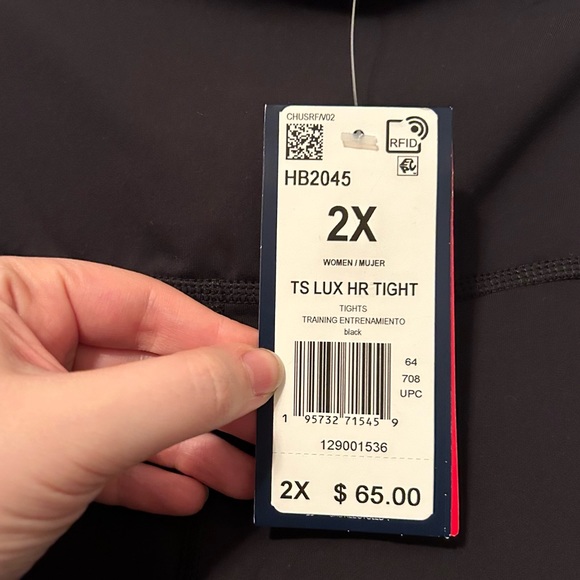 NWT Reebok Sz 2X Women’s Black High-Rise Lux Pocket Full-length Tights Leggings! - Picture 6 of 14